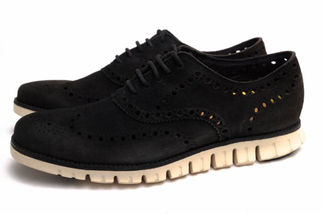 ○コールハーン COLE HAAN ローカットスニーカー C12981 ZEROGRAND WING OX ゼログランド ウイングオックス ウイングチップ メン 中古