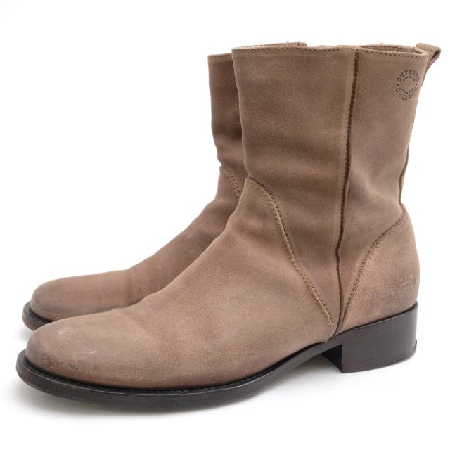 ○ブッテロ BUTTERO 牛革 サイドジップブーツ B1117 BROKE プレーントゥ メンズ 【中古】 中古