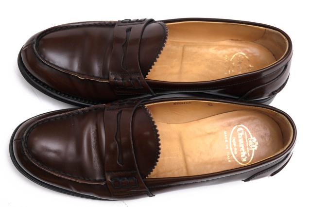 ○チャーチ Church's ポリッシュドバインダーカーフ 牛革 コイン