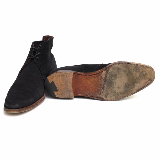 ○クロケット＆ジョーンズ CROCKETT＆JONES TOMORROWLAND トゥモローランド別注 牛革 チャッカブーツ CHUKKA チャッカ  プレーント 中古｜au PAY マーケット