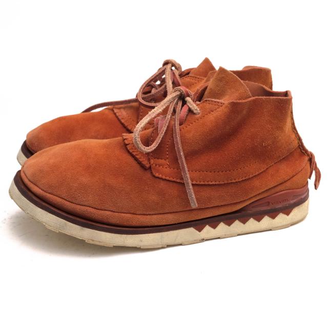 ○ビズビム VISVIM カウスエード 牛革 チャッカブーツ GRIS MOC MID-FOLK プレーントゥ Vibramソール メンズ 【中古】 中古