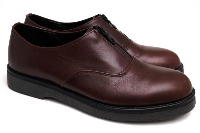 ○パドローネ PADRONE URBAN LINE アーバンライン 牛革 ビジネスシューズ PU-8759-2101-18C ELMO CENTER ZIP SHOES センタージップ 中古_1