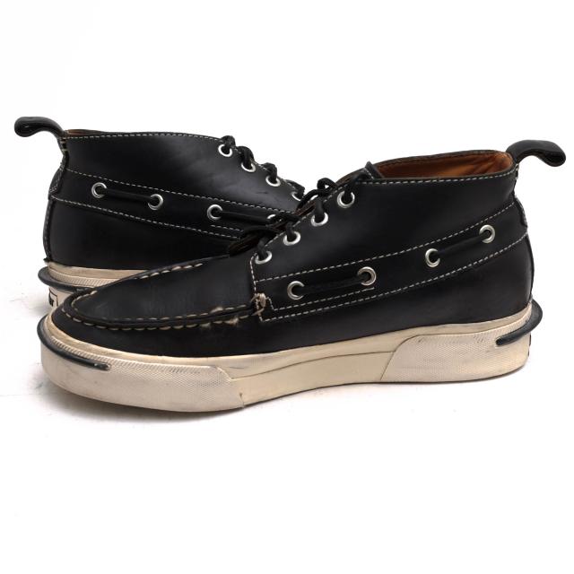 ○ビズビム VISVIM SOPHNET ソフネット別注 ホーウィン社クロムエクセル 牛革 デッキシューズ AMERICANA DECK VD Vibramソール メ 中古