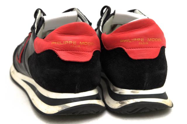 ○フィリップ モデル PHILIPPE MODEL 一部スエード 牛革 ローカットスニーカー PHI381402 TROPEZ X トロペ メンズ 【中古】 中古