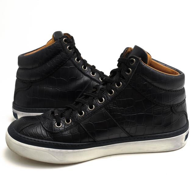 ○ジミーチュウ Jimmy Choo 牛革 ハイカットスニーカー BELGRAVIA 