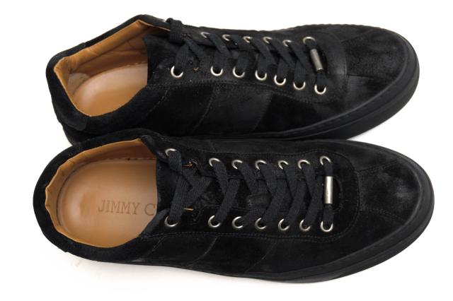○ジミーチュウ Jimmy Choo 牛革 ローカットスニーカー 112 PORTMAN オイルコーティング加工 ヴィンテージ加工 メンズ 【中古】 中古_4