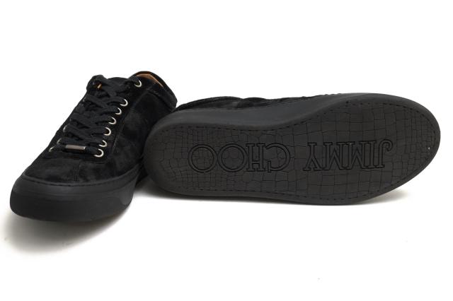 ○ジミーチュウ Jimmy Choo 牛革 ローカットスニーカー 112 PORTMAN オイルコーティング加工 ヴィンテージ加工 メンズ 【中古】 中古_6