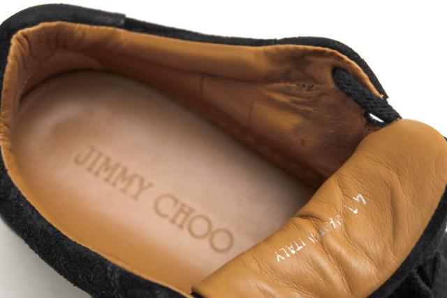 ○ジミーチュウ Jimmy Choo 牛革 ローカットスニーカー 112 PORTMAN オイルコーティング加工 ヴィンテージ加工 メンズ 【中古】 中古_7