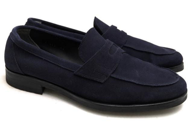○ユニオン・ロイヤル Union Royal Trading Post トレーディングポスト別注 Super Buck Suede 牛革 ROYAL BLUE コインローファー T 中古