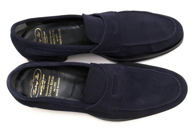 ○ユニオン・ロイヤル Union Royal Trading Post トレーディングポスト別注 Super Buck Suede 牛革 ROYAL BLUE コインローファー T 中古