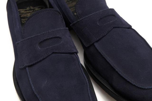 ○ユニオン・ロイヤル Union Royal Trading Post トレーディングポスト別注 Super Buck Suede 牛革 ROYAL BLUE コインローファー T 中古