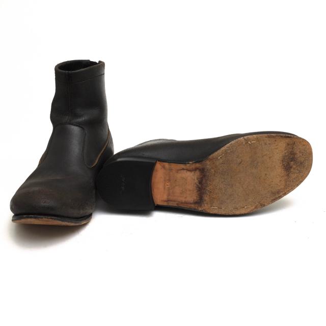 ○ジュンハシモト junhashimoto イタリアンショルダーリバース 牛革 バックジップブーツ S1311003 NEW BACK ZIP BOOTS ITALY SHOUL 中古_6