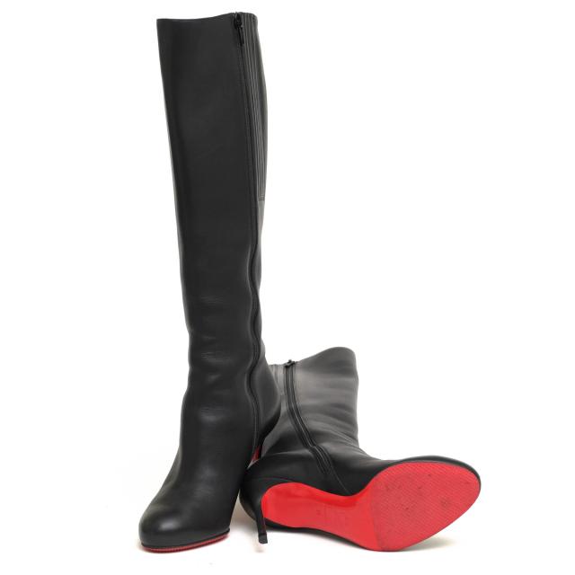 ○クリスチャン ルブタン Christian Louboutin 牛革 カーフ ロングブーツ ハイヒール レディース 【中古】 中古_4