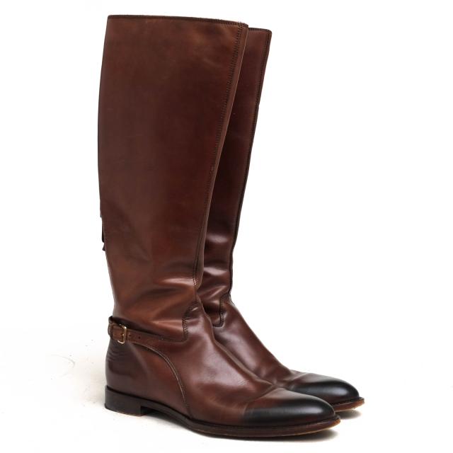 ○セルジオロッシ Sergio Rossi ロングブーツ A44250 ジョッパーブーツ モンクストラップ 乗馬ブーツ ジョッキーブーツ レディー 中古_1