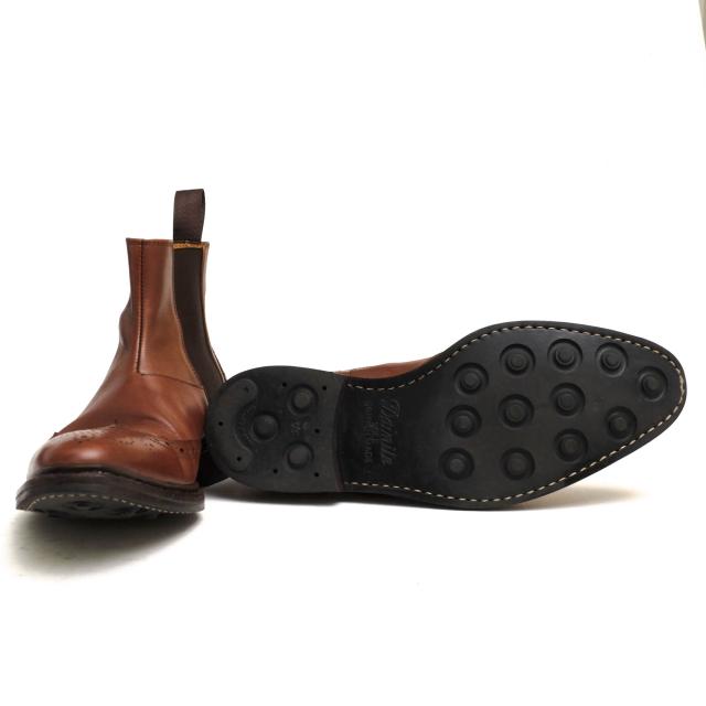 ○ジャランスリワヤ JALAN SRIWIJAYA カーフ 牛革 サイドゴアブーツ 98664 11120 ウイングチップ グッドイヤーウェルト製法 ダイナ 中古 ○ジャランスリワヤ JALAN SRIWIJAYA カーフ 牛革 サイドゴアブーツ