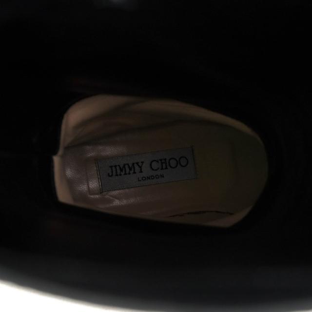 ○ジミーチュウ Jimmy Choo バイカーブーツ カーフ 牛革 エンジニアブーツ Yule Biker Boot プレーントゥ 乗馬ブーツ ジョッキーブ 中古_7