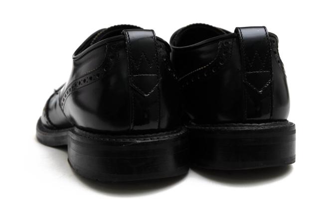 ○キッズラブゲイト KIDS LOVE GAITE 牛革 ビジネスシューズ 13A91021 ウイングチップ グッドイヤーウェルト製法 レザーソール メ 中古_4