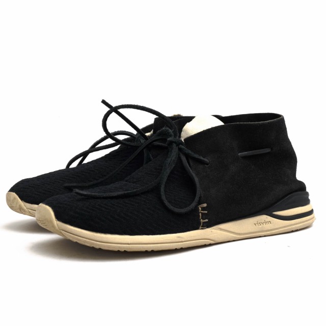 ○ビズビム VISVIM ベジタブルタンニン鞣し牛革 ローカットスニーカー 0116202002001 HURON MESH MOC-FOLK モカシン メンズ 【中古 中古