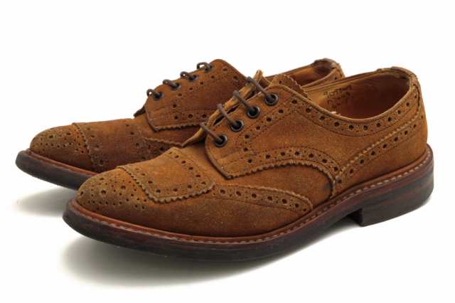 ○トリッカーズ Tricker's 牛革 ビジネスシューズ M7608 フルブローグ グッドイヤーウェルト製法 メンズ 【中古】 中古