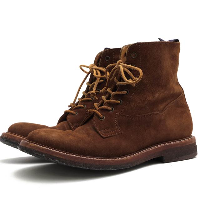 ○ブルネロクチネリ BRUNELLO CUCINELLI 牛革 レースアップブーツ クレープソール プレーントゥ メンズ 【中古】 中古