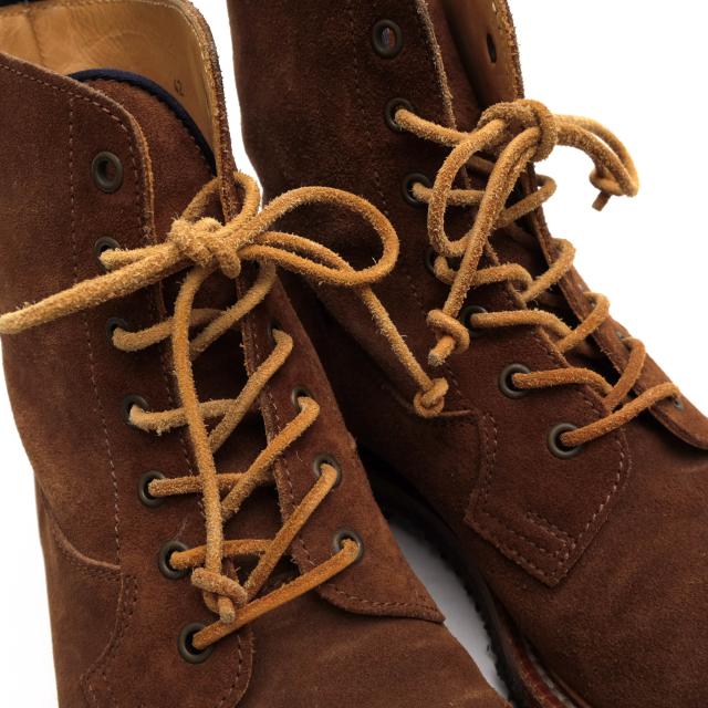 ○ブルネロクチネリ BRUNELLO CUCINELLI 牛革 レースアップブーツ クレープソール プレーントゥ メンズ 【中古】 中古 ○ブルネロクチネリ BRUNELLO CUCINELLI 牛革 レースアップブーツ