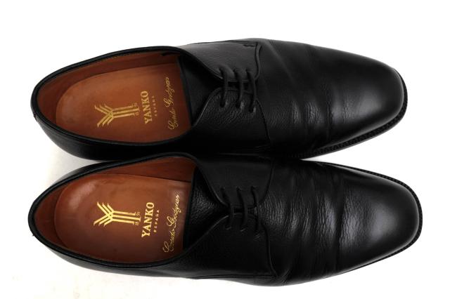 ○ヤンコ YANKO 牛革 カーフ ビジネスシューズ 11405 オックスフォードシューズ プレーントゥ グッドイヤーウェルト製法 メンズ 【 中古の通販は