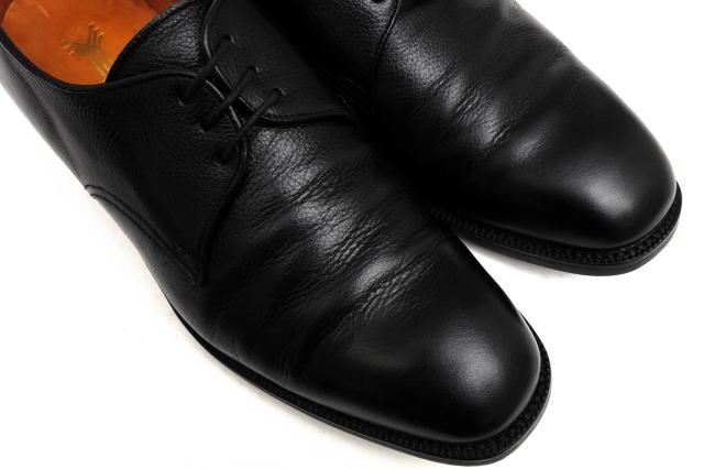○ヤンコ YANKO 牛革 カーフ ビジネスシューズ 11405 オックスフォードシューズ プレーントゥ グッドイヤーウェルト製法 メンズ 【 中古の通販は