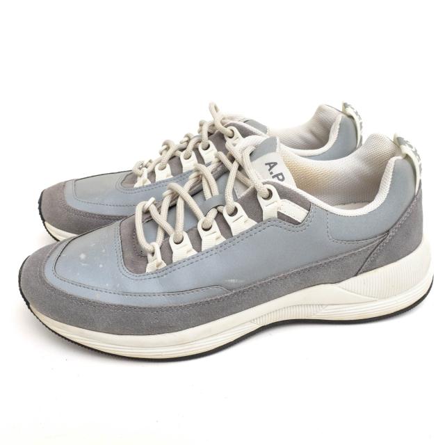 【送料&関税込】A.P.C. Leather And Suede Sneakers ○アーペーセー A.P.C. カーフスキンスエード 牛革 ローカット