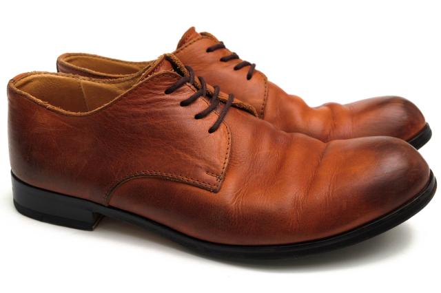 ○パドローネ PADRONE ヌメキップレザー フルベジタブル鞣し 牛革 ビジネスシューズ PU7358-2001-11C DERBY PLAIN TOE SHOES JACK 中古_1