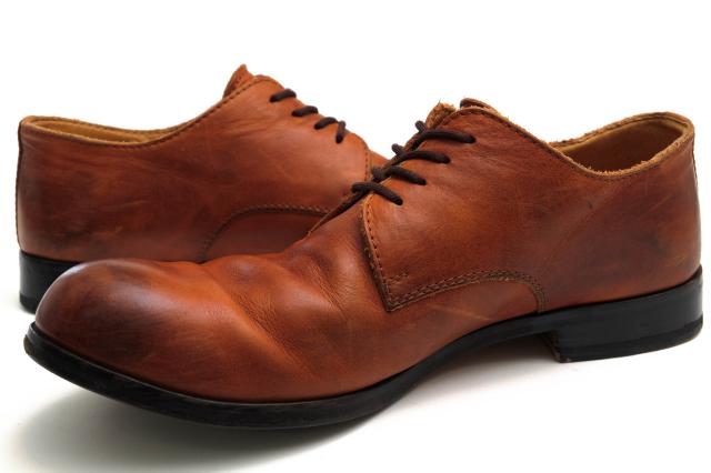 ○パドローネ PADRONE ヌメキップレザー フルベジタブル鞣し 牛革 ビジネスシューズ PU7358-2001-11C DERBY PLAIN TOE SHOES JACK 中古_2