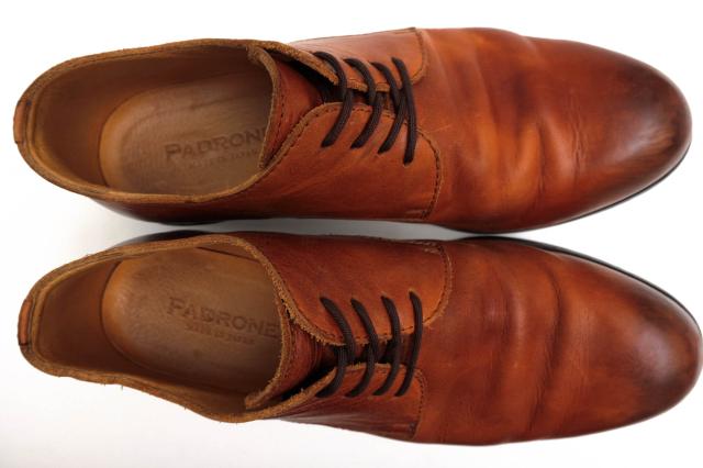 ○パドローネ PADRONE ヌメキップレザー フルベジタブル鞣し 牛革 ビジネスシューズ PU7358-2001-11C DERBY PLAIN TOE SHOES JACK 中古_4