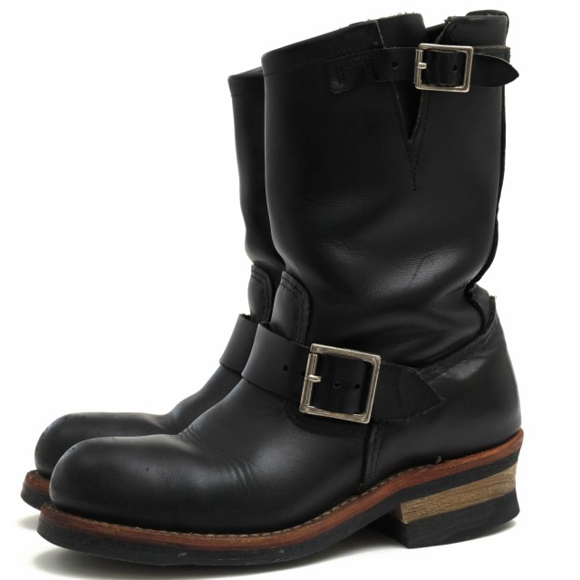 ○レッドウィング RED WING Black Chrome Leather ブラッククロームレザー エンジニアブーツ 2268 11inch ENGINEER STEEL TOE ネオ 中古