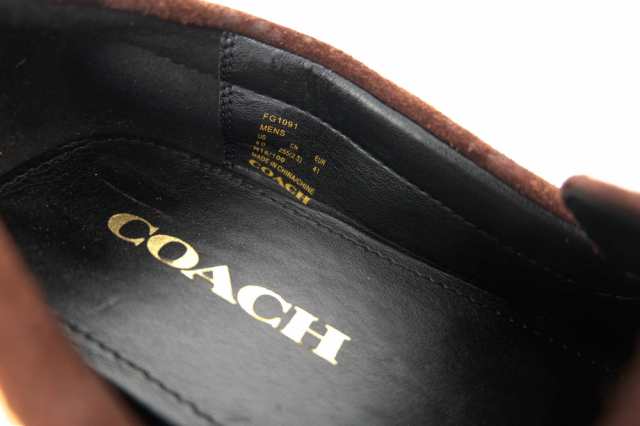 ○コーチ COACH 牛革 ドライビングシューズ FG1091 MOTT LACE SUD モカシン メンズ 【中古】 中古