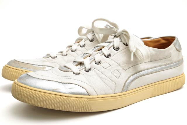 ○エルメス HERMES 牛革 カーフ ローカットスニーカー  メンズ 【中古】 中古