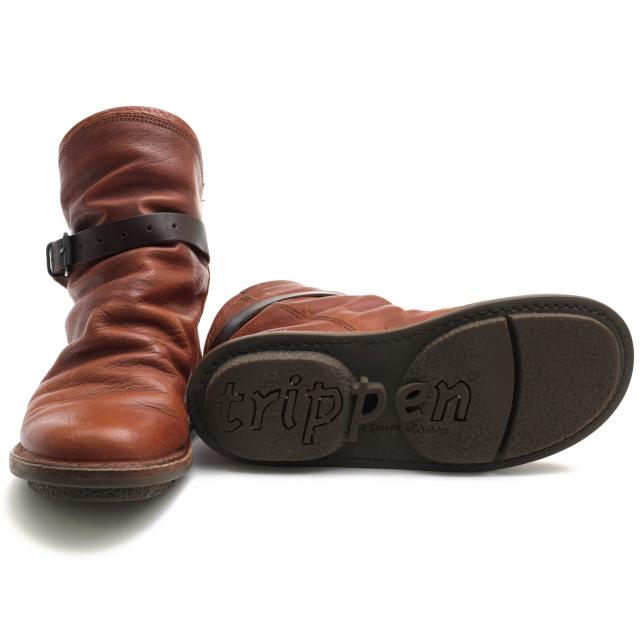 ○トリッペン trippen 牛革 ショートブーツ BOMB ボム シボ革