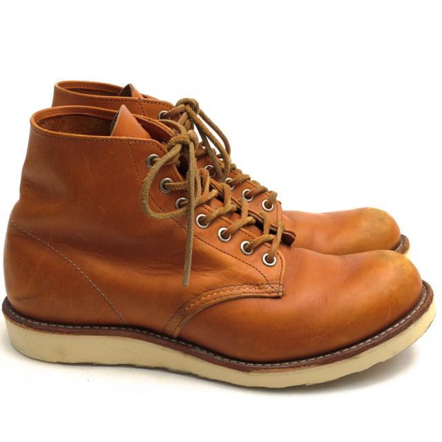 ○レッドウィング RED WING 復刻 犬タグ ゴールドラセット セコイア 牛革 ワークブーツ 9871 6inch CLASSIC ROUND TOE クラシック 中古_1