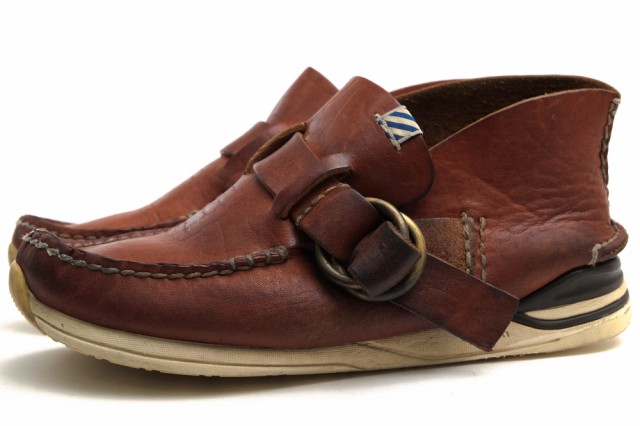 ○ビズビム VISVIM ベジタブルタンニン鞣し牛革 チャッカブーツ SKYNYRD RING MOC-FOLK スニーカーソール モカシン メンズ 【中古 中古