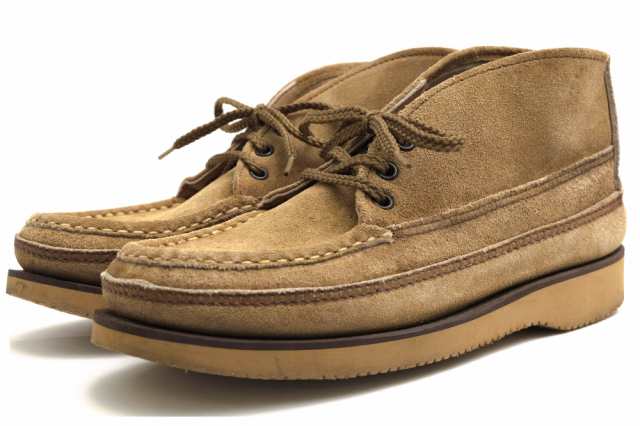 ○ラッセルモカシン Russell Moccasin ララミースエード 牛革 チャッカブーツ SPORTING CLAYS CHUKKA BOOTS スポーティングクレイ 中古