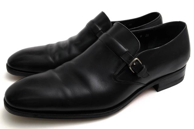 Salvatore Ferragamo ブラック モンクストラップシューズ　中古 Salvatore Ferragamo ブラック モンクストラップシューズ 中古
