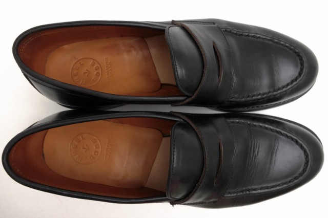 ○ウィールローブ WHEEL ROBE 米国ホーウィン社クロムエクセル 牛革 コインローファー 15079 HEAVY STITCHING  LOAFER スリッポン 中古｜au PAY マーケット