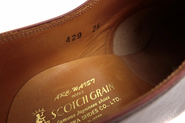 ○スコッチグレイン SCOTCH GRAIN 牛革 ビジネスシューズ 429 Uチップ グッドイヤーウェルト製法 レザーソール メンズ 【中古】 中古