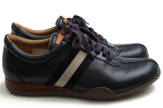 ○バリー BALLY 牛革 カーフ ローカットスニーカー FRENZ フィレンツェ トレインスポッティング メンズ 【中古】 中古_1