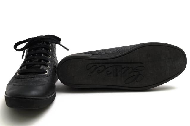 ○グッチ GUCCI GGシマレザー 牛革 ハイカットスニーカー 391499  レディース 【中古】 中古の通販は