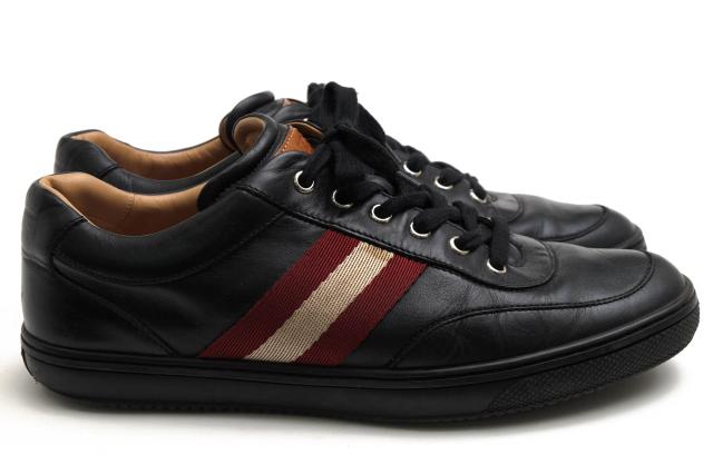 ○バリー BALLY 牛革 カーフ ローカットスニーカー ORIANO バリーストライプ メンズ 【中古】 中古_1