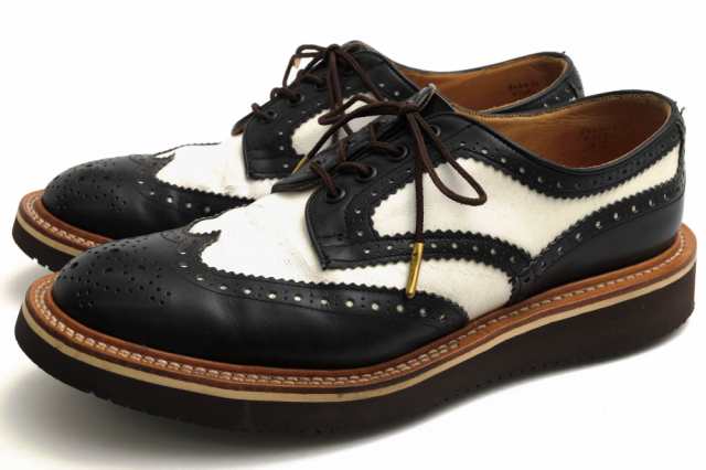 ○トリッカーズ Tricker's 牛革 カーフ ビジネスシューズ M7292 Keswick ケスウィック メダリオン ウイングチップ Vibramソール グ 中古