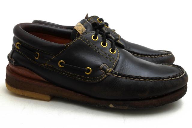 ○ビズビム VISVIM 米国ホーウィン社クロムエクセル 牛革 デッキシューズ AMERICANA DECK CREPE-FOLK クレープソール モカシン メ 中古_1