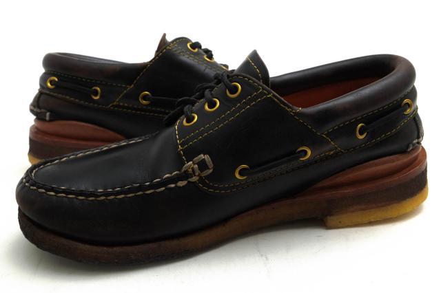 ○ビズビム VISVIM 米国ホーウィン社クロムエクセル 牛革 デッキシューズ AMERICANA DECK CREPE-FOLK クレープソール モカシン メ 中古_2