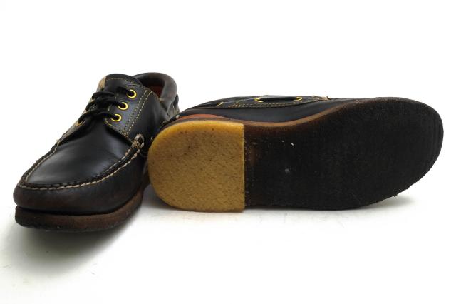 ○ビズビム VISVIM 米国ホーウィン社クロムエクセル 牛革 デッキシューズ AMERICANA DECK CREPE-FOLK クレープソール モカシン メ 中古_6