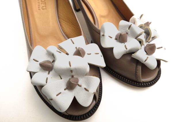 ○ヒロフ HIROFU 牛革 カーフ パンプス B 11351  チャンキーヒール レディース 【中古】 中古 ○ヒロフ HIROFU 牛革 カーフ パンプス B 11351 チャンキーヒール