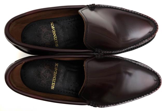 ○シェットランドフォックス SHETLANDFOX 牛革 ヴァンプローファー